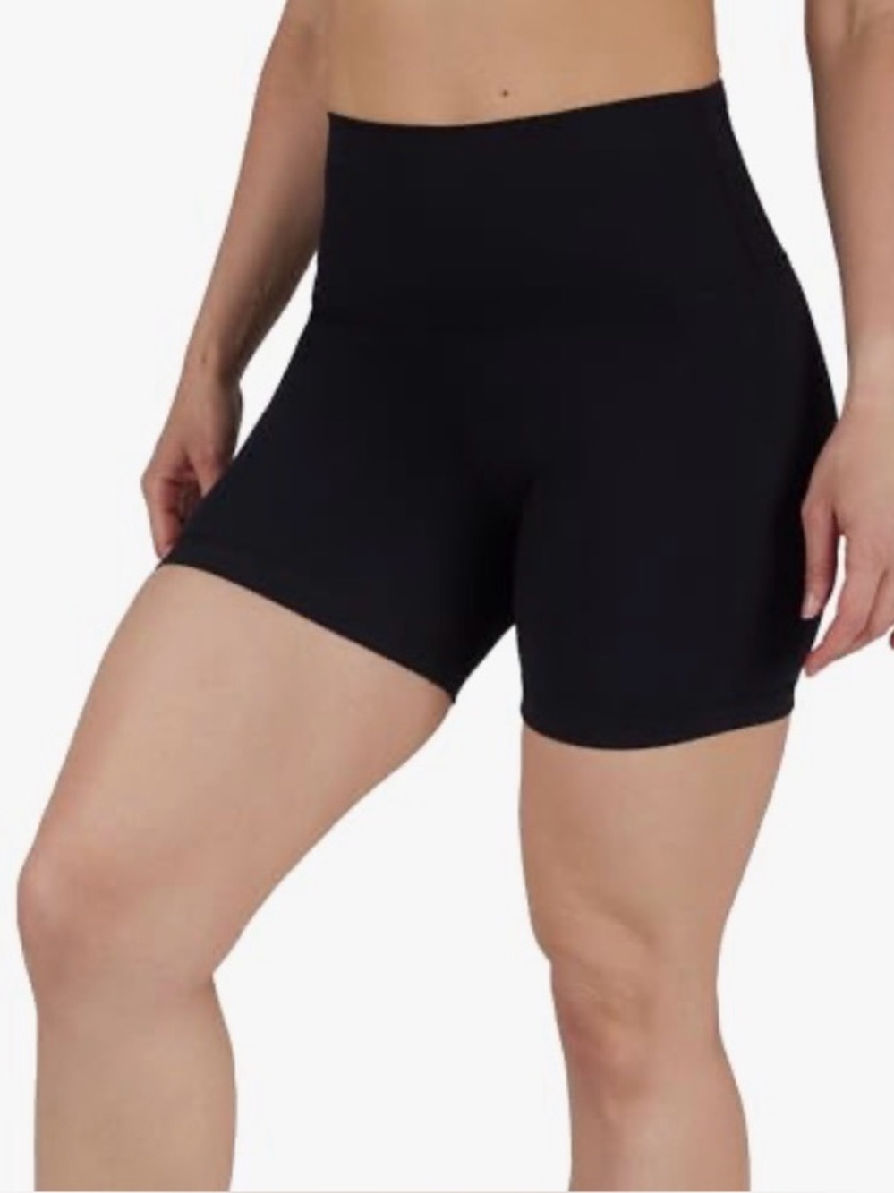 High-Rise Black Women's Bike Shorts